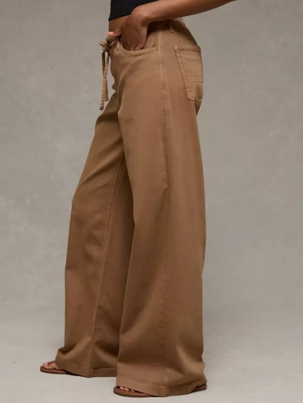 American Eagle Dreamy Drape Stretch Low Rise Ultra Wide Leg Pants